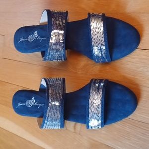 Joan Boyce women's slide on wedge sandal